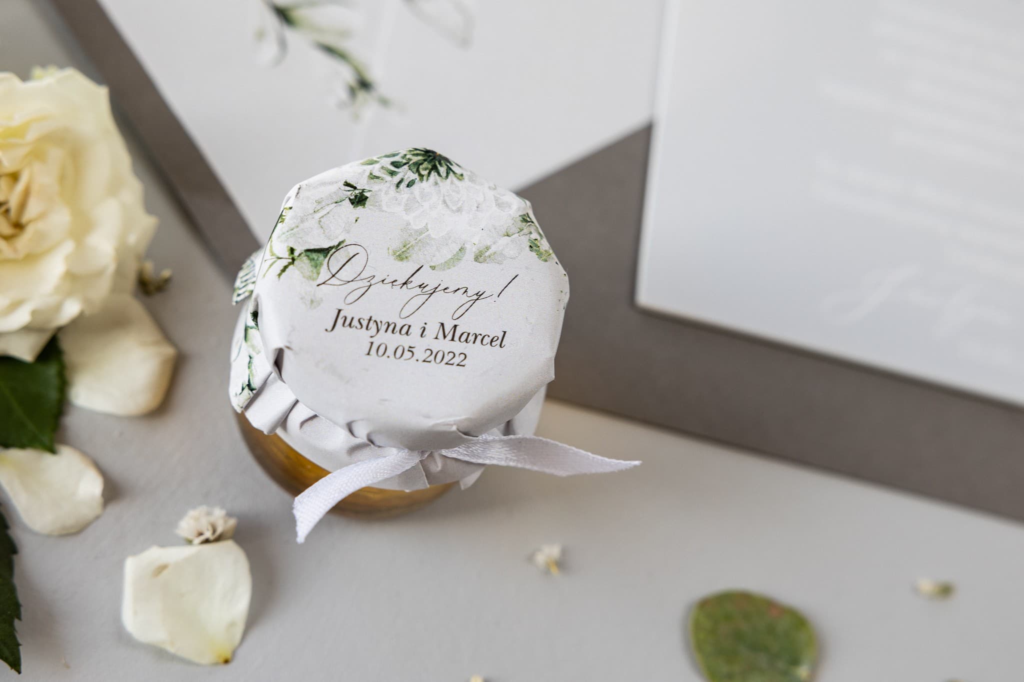 Miel Polonais en Pot Soft n° 4 – Remerciement Doux avec Asters et Eucalyptus