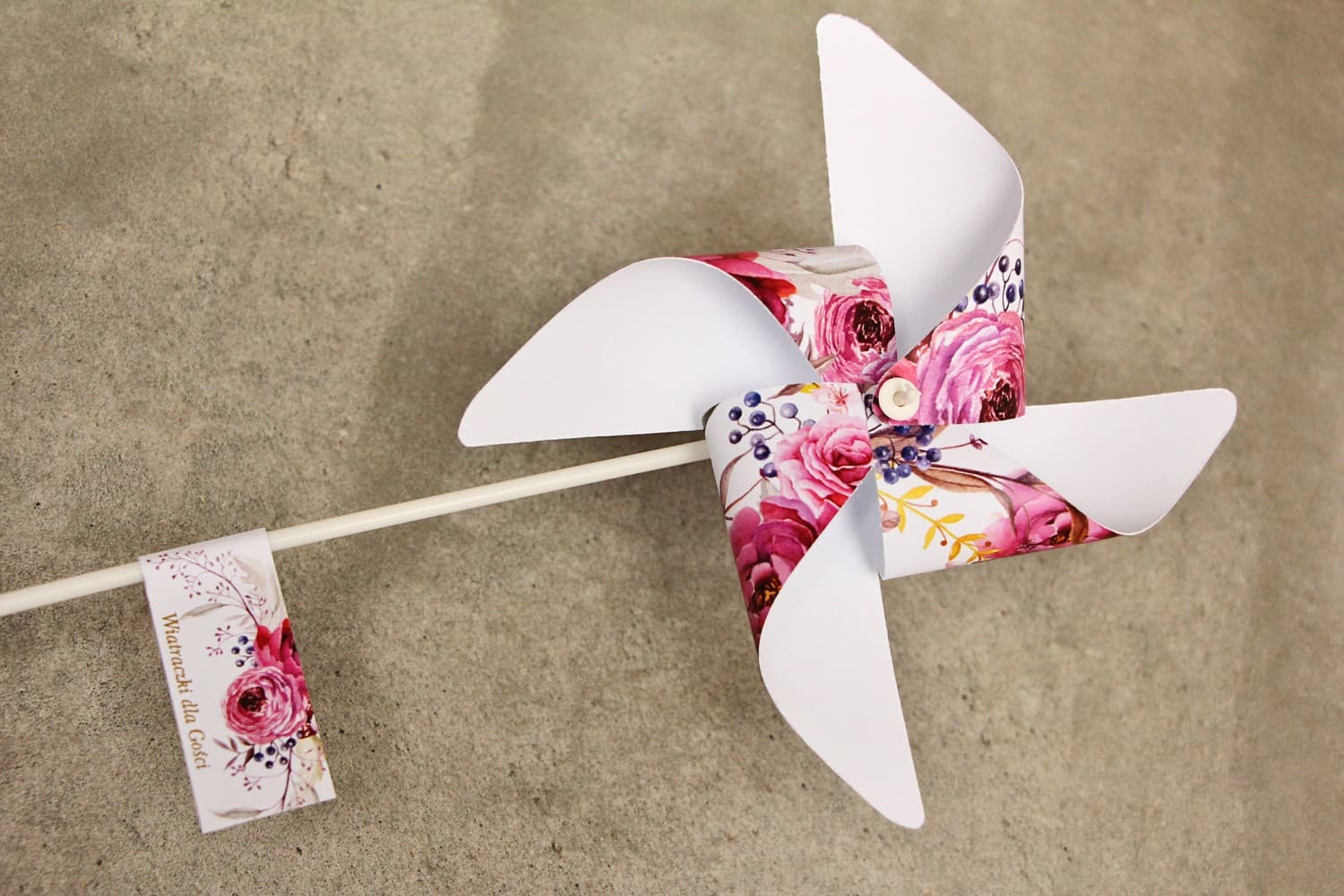 Moulins à vent Personnalisés Floraux Fuchsia | Cadeaux Invités Mariage | Sorento n° 3