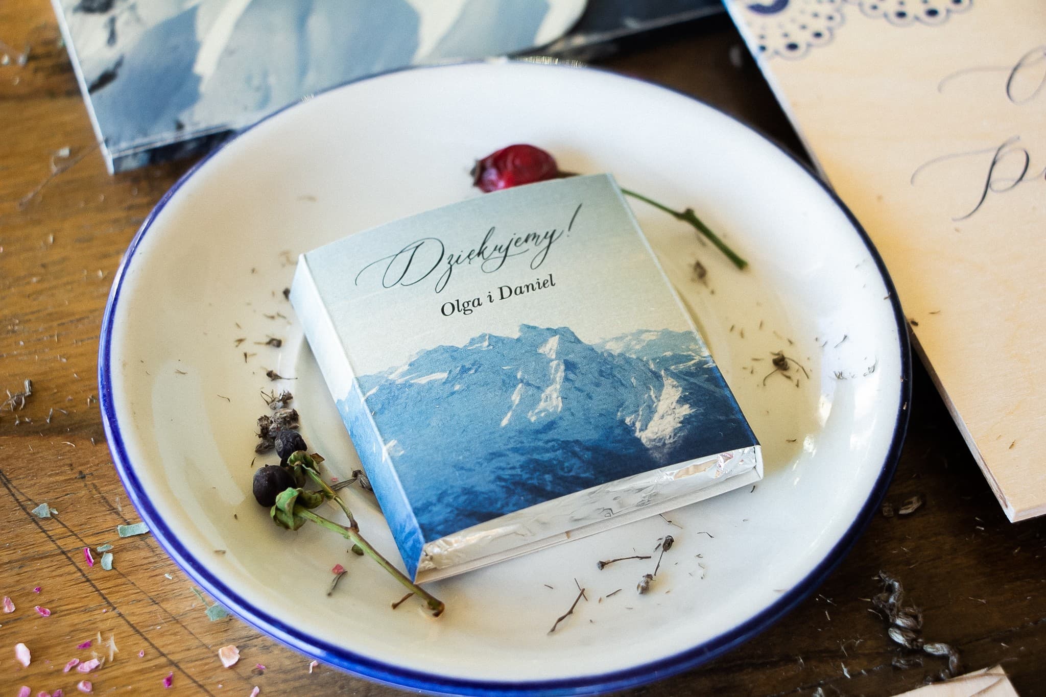 Mountain Theme Wedding Chocolates | Sweet Favours | Topaz Design 1