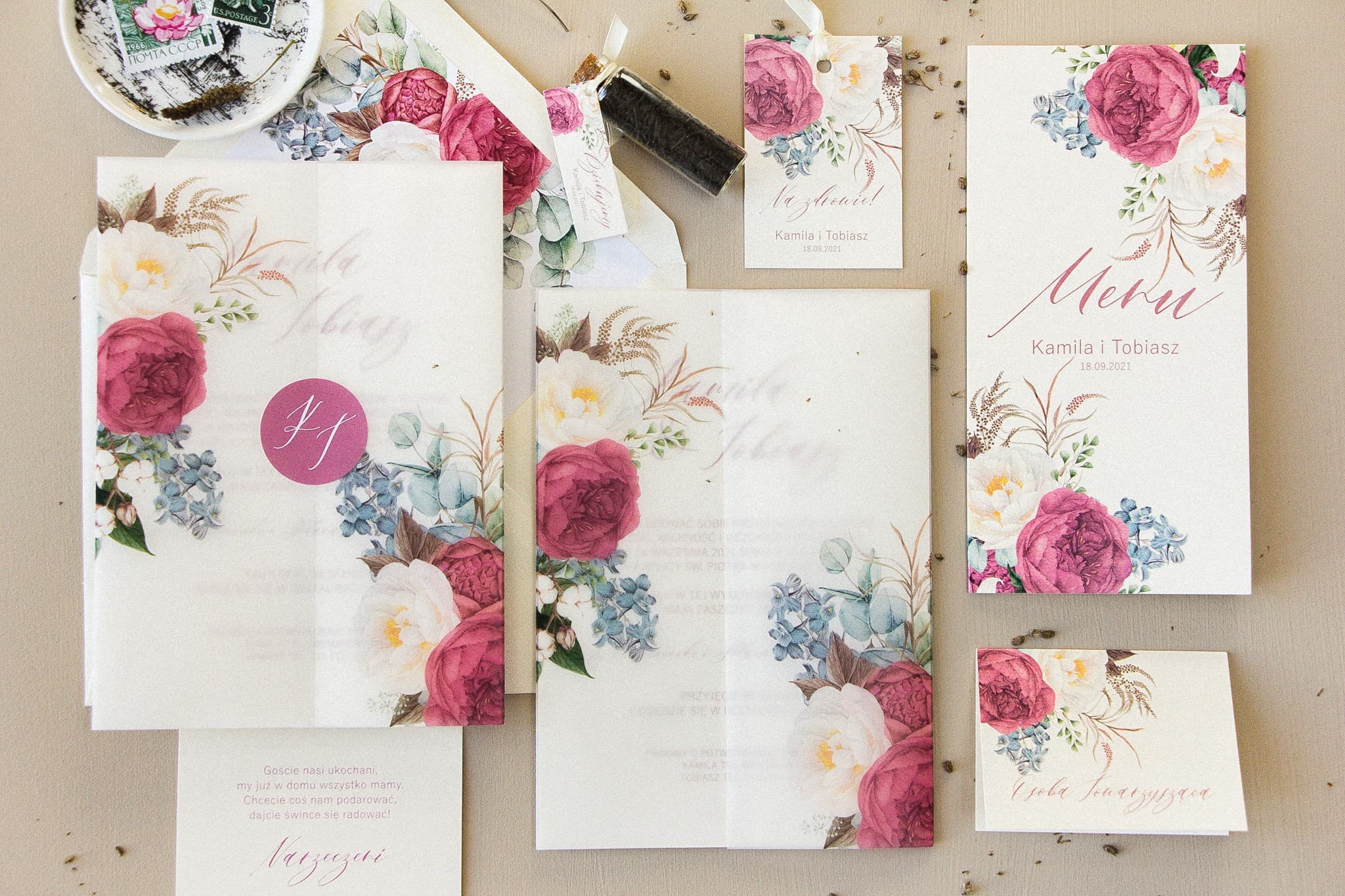 Set de Muestras de Papelería de Boda: Calidad y Colores en Vivo | Muestras de Invitaciones | Opal n.º 10