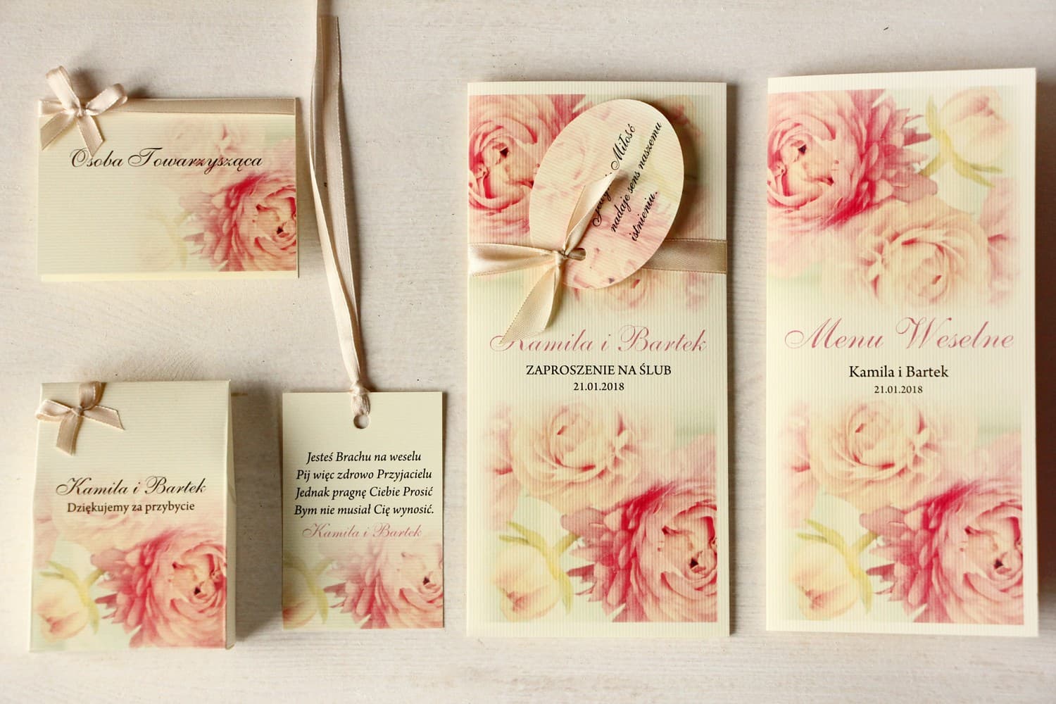 Muster-Set Hochzeitseinladungen Pfingstrosen | Florale Papeterie | Magnet Nr. 3