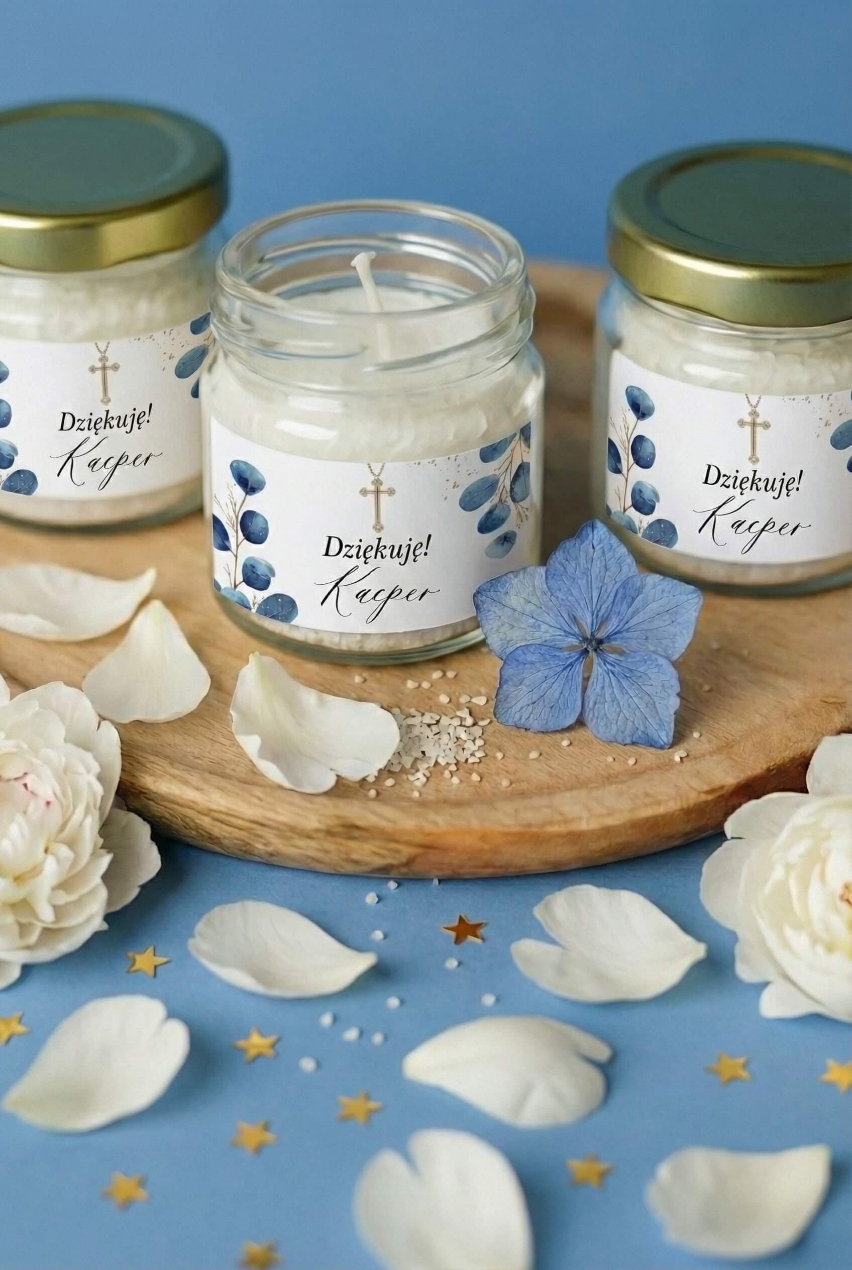 Matylda No. 9 Soy Candle – Golden Cross and Communion Favour