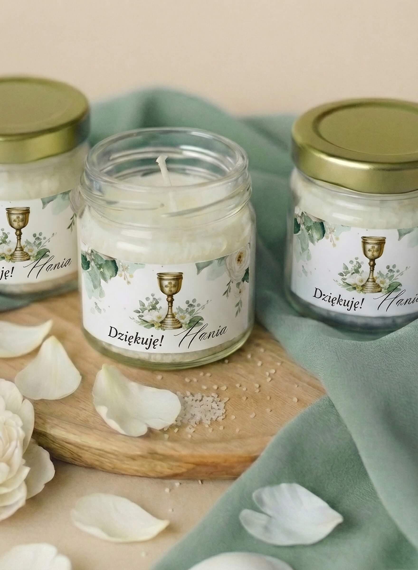 Matylda No. 4 Soy Candle – Gold Chalice Communion Favour