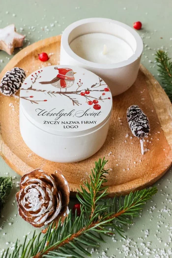 Soy Candle with Company Logo | Elegant Gifts for Clients, Corporate Christmas Gift | SPL2