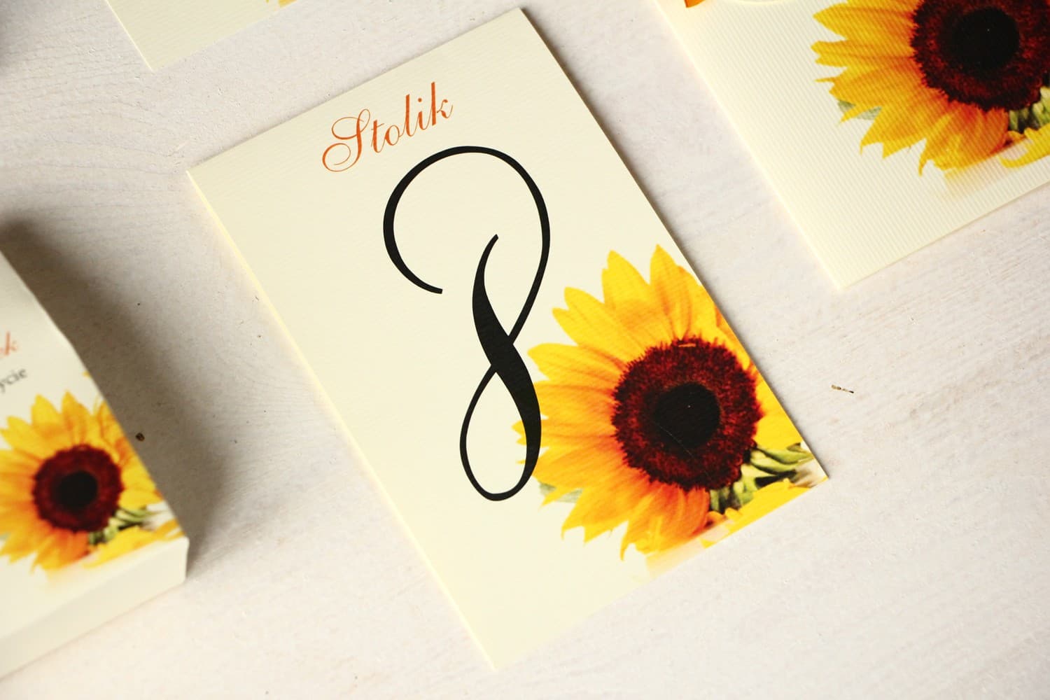 Numeri Rustici da Tavolo Nuziale Girasoli | Numeri da Appoggio per Tavoli | Magnet nr 7