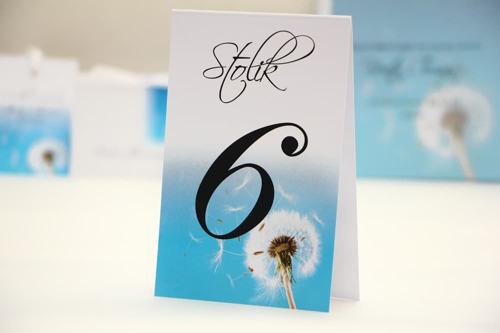 Numeri da Tavolo in Piedi con Motivo Soffione, Delicate Indicazioni Tavoli | Numeri per Tavolo Nuziale, Numerazione Tavoli | Elegante 20