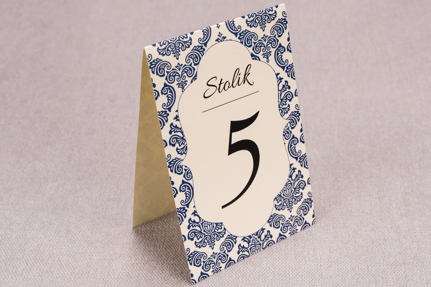 Elegantes números de mesa de boda, adornos azul aciano | Numeración de mesas autoportante azul | Madras n.º 2