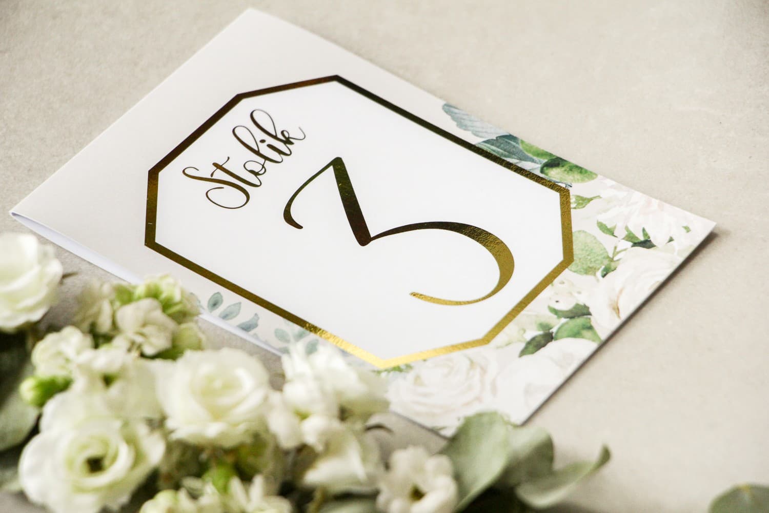 Números de mesa para boda con detalles dorados estilo Glamour - Lotus n.º 4