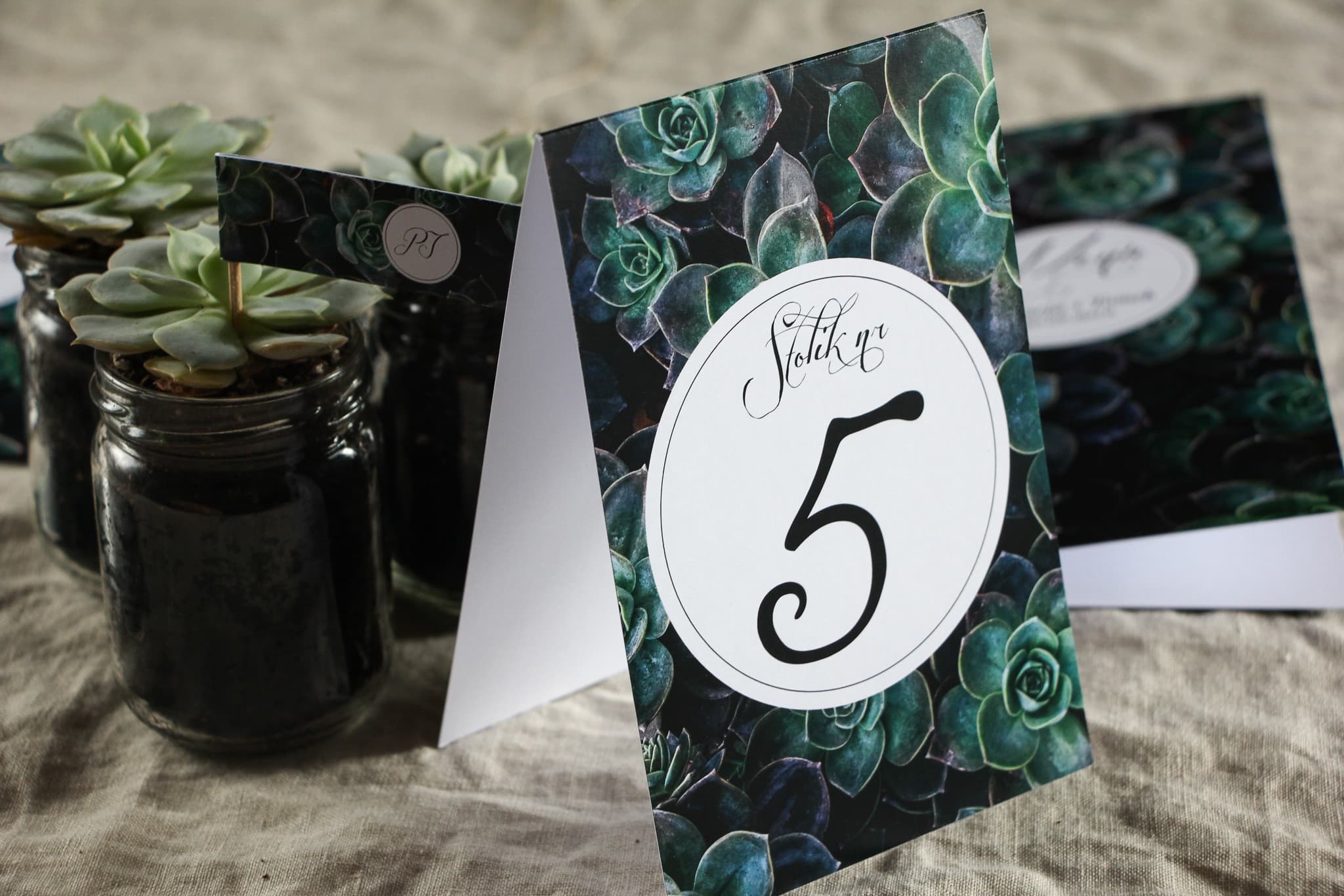 Números de Mesa de Boda Verticales Botánicos con Eucalipto | Numeración de Mesas | Botánico nº 3