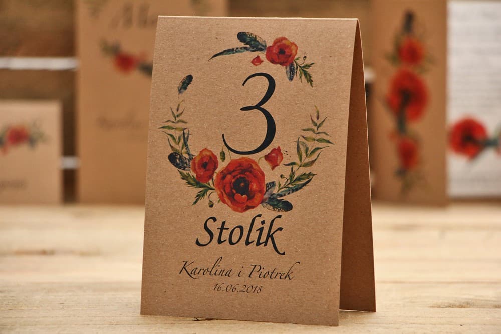 Números de Mesa de Boda Plegables Motivo Bosque Arándanos | Numeración de Mesas, Señalización para Bodas | Frutos del Bosque nº 6