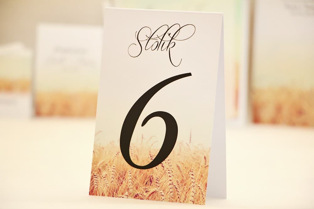 Numéros de Table Mariage Motif Champ de Blé | Numéros de Table Rustiques | Elegant n° 25