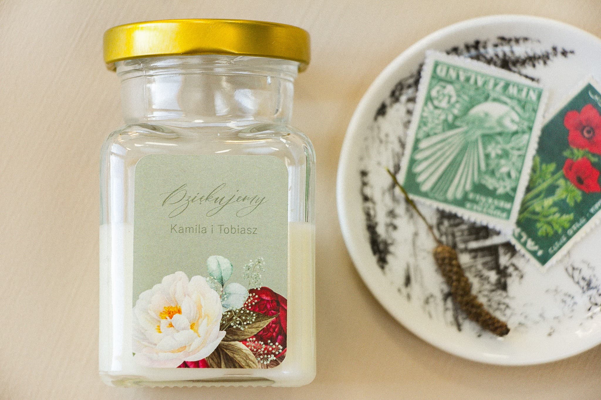 Opal No. 9 Soy Candle – Boho Peonies Wedding Favours