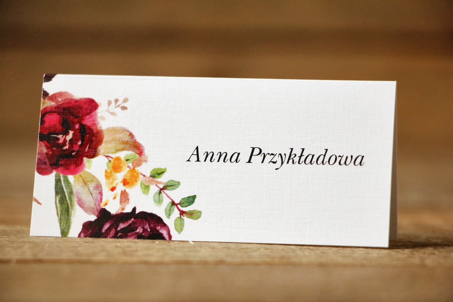 Painted Flowers No. 29 Wedding Place Cards – Peony Watercolor Table Name Cards