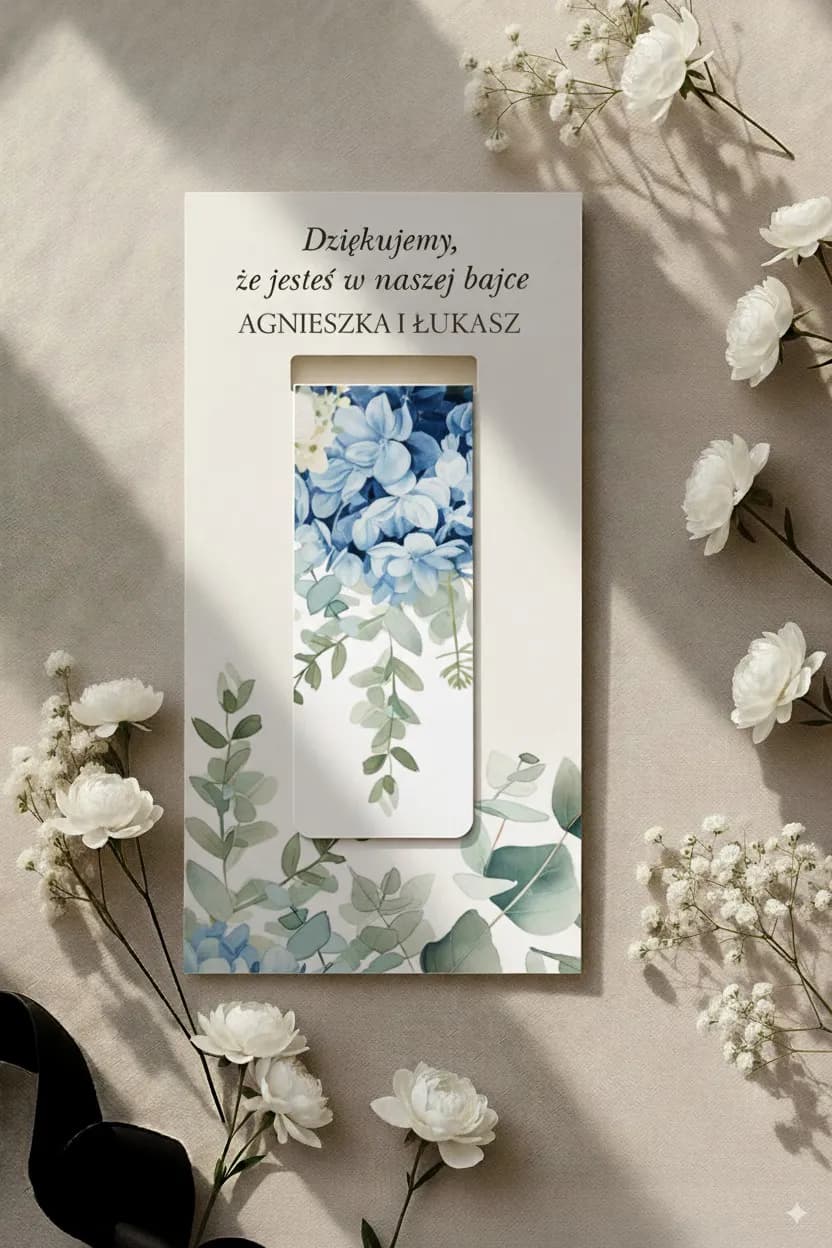 Personalisiertes Lesezeichen mit Aquarell & Eukalyptus | Botanisches Gastgeschenk | Impresja Nr. 4