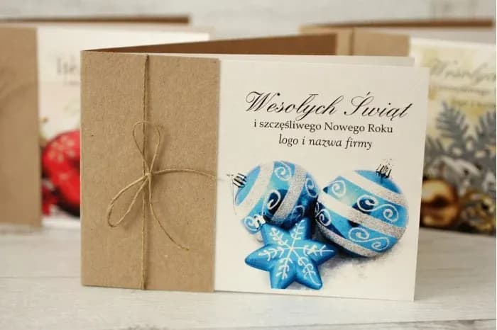 Eco-Friendly Corporate Christmas Cards with Logo on Pearl Paper | Business Holiday Cards | DF2