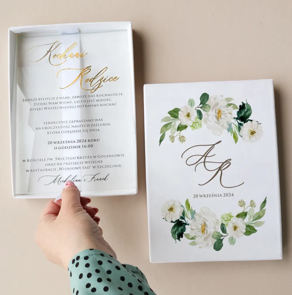 Wedding Invitations for Parents Rubin No. 1 – Gilded Glass in a Velvet Box