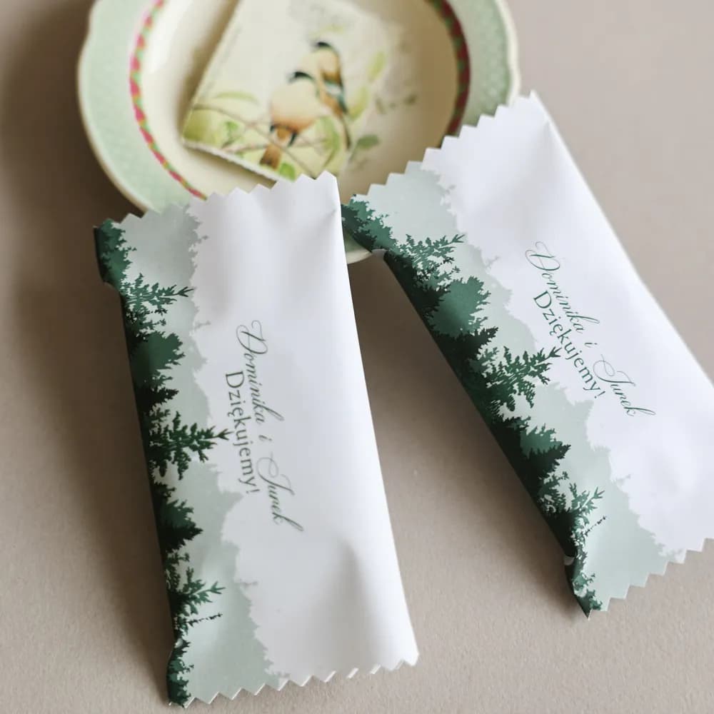 Personalized Chocolate Wedding Favours Forest Theme | Delize No. 1