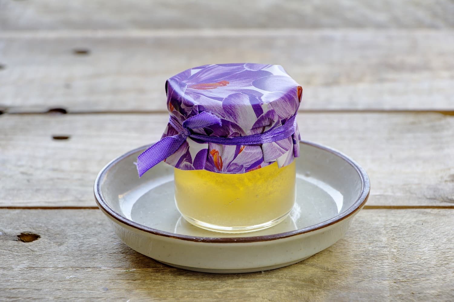 Miel Polonais Fleurs Peintes n° 10 – Cadeau Sucré avec Crocus Violet