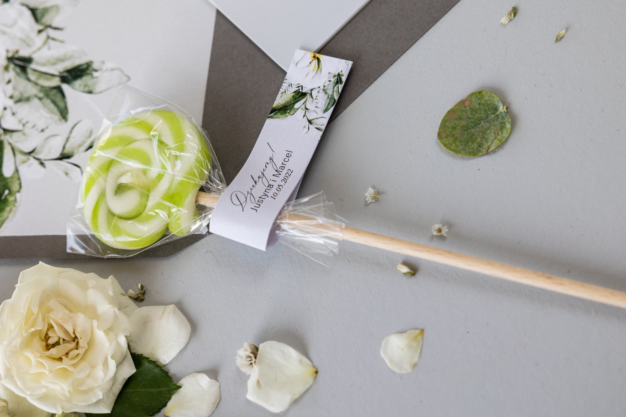 Piruletas de Boda Artesanales con Eucalipto | Detalles para Invitados | Soft nº 4