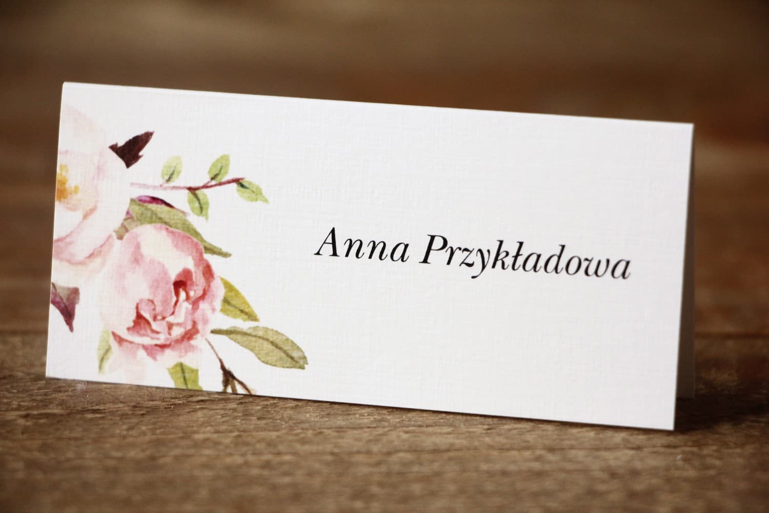 Painted Flowers No. 28 Wedding Place Cards – Peony Motif Table Cards