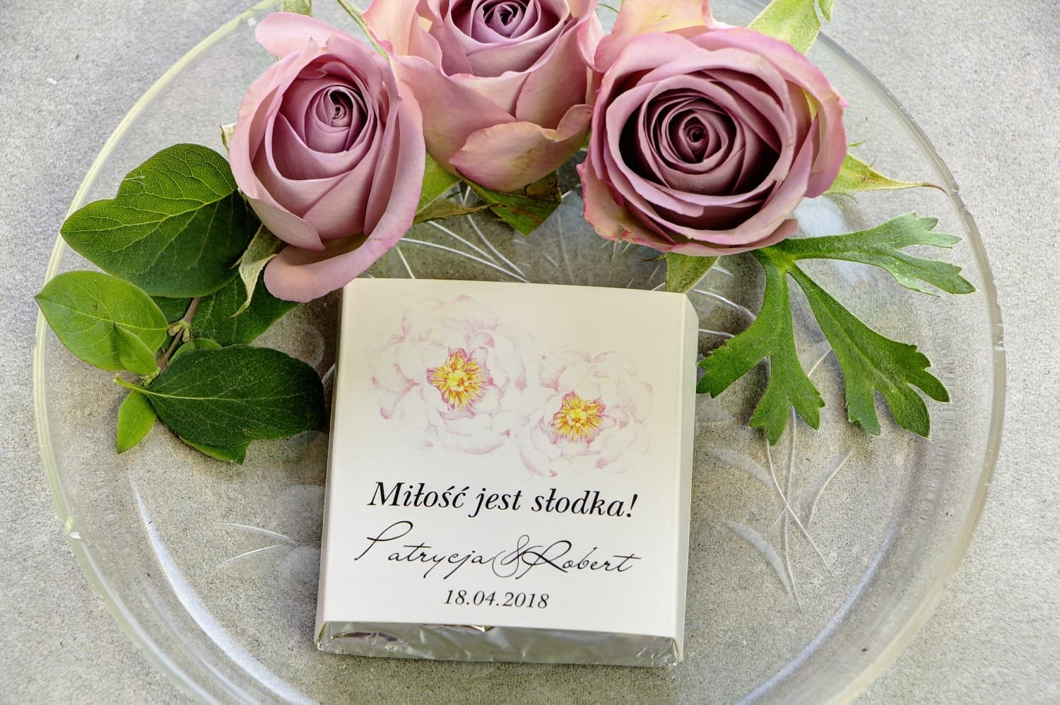 Chocolats avec Pivoine Rose, Cadeaux Personnalisés | Remerciements Invités Mariage | Pistacjowe n° 4