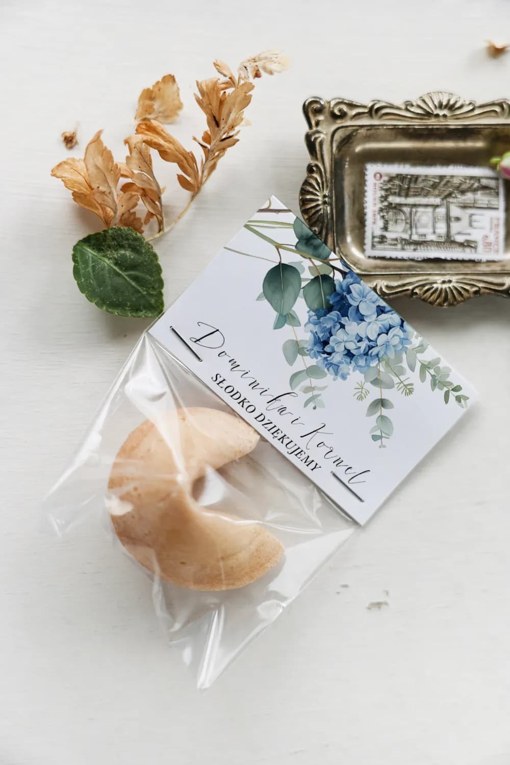 Blue Hydrangea Fortune Cookie | Wedding Favours, Sweet Gifts | Impresja No. 4