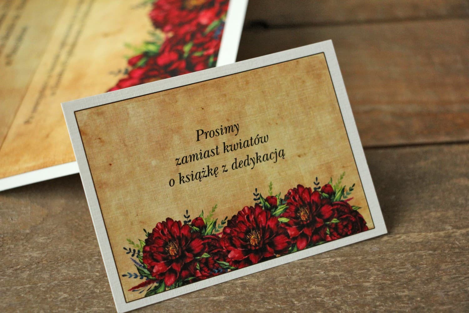 Rustic Wedding Invitation Insert with Peonies | Wishing Well, RSVP Card | Karmelowe No. 6