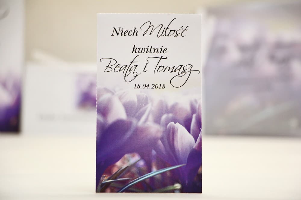 Gastgeschenke für Hochzeitsgäste - Vergissmeinnicht Samen - Elegant Nr. 14 - Violette Krokusse - Blumige Details