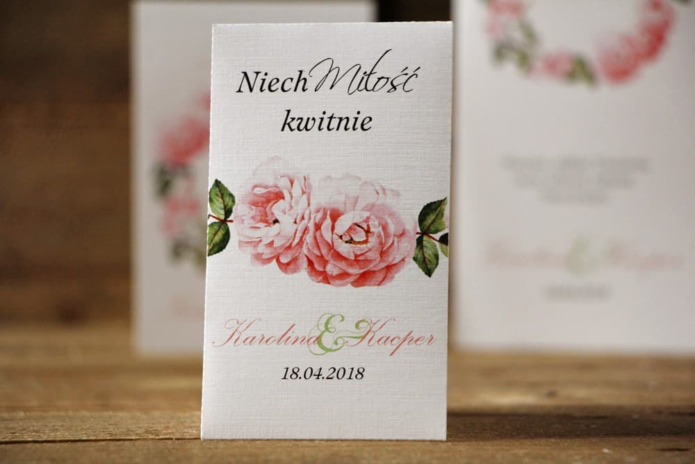 Gastgeschenke für Hochzeitsgäste - Vergissmeinnicht Samen - Akwarele Nr. 19 - Pastellrosen
