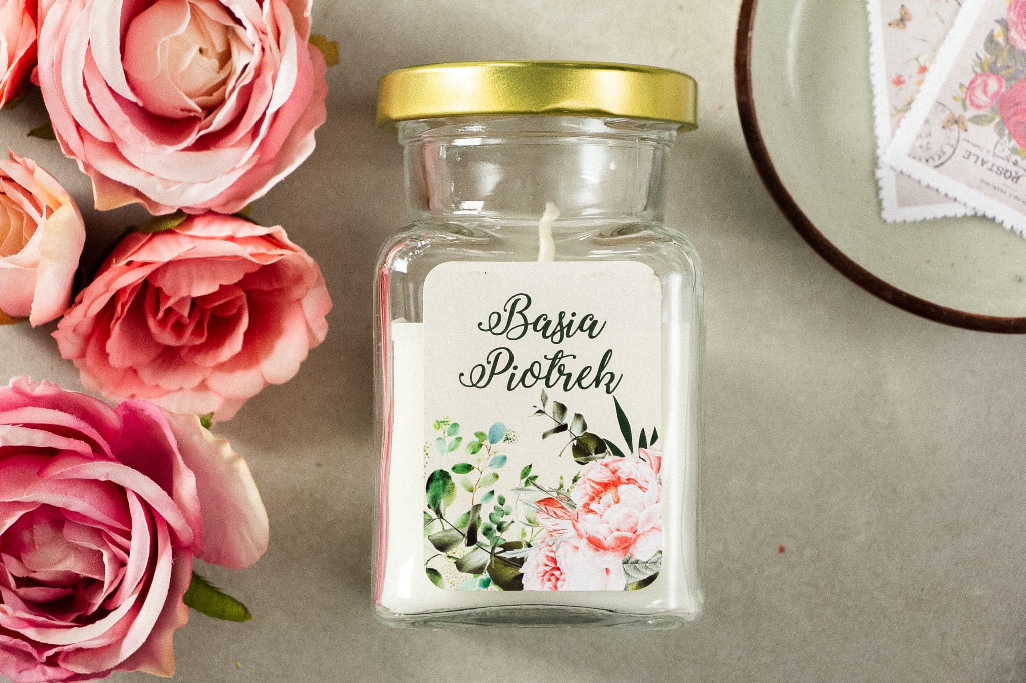 Korani No. 6 Scented Candle – Roses & Eucalyptus Wedding Favours