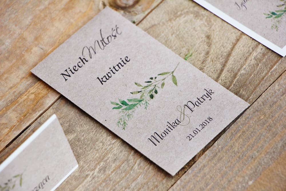 Eco Forget-Me-Not Seed Wedding Favours | Personalized Seed Packets with Greenery Motif | Margaret no. 7