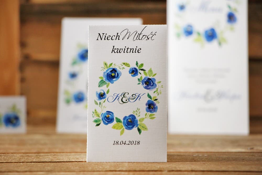 Forget-Me-Not Seeds in Seed Packets, Watercolor Blue Roses, Eco Gift | Wedding Favours | Watercolors No. 10