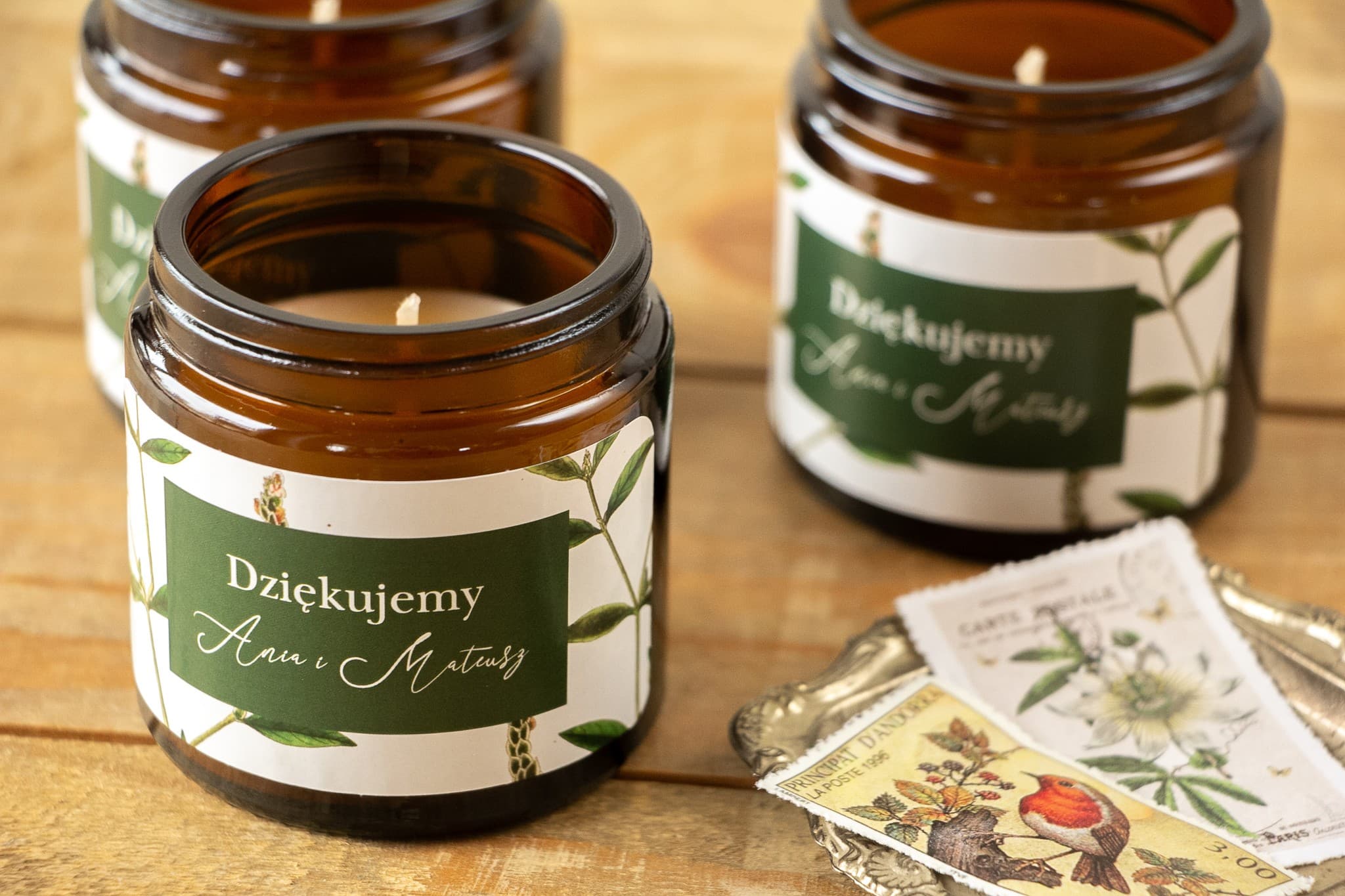 Świeczka Sojowa Korani nr 9 – Botaniczna Zieleń i Podziękowanie dla Gości