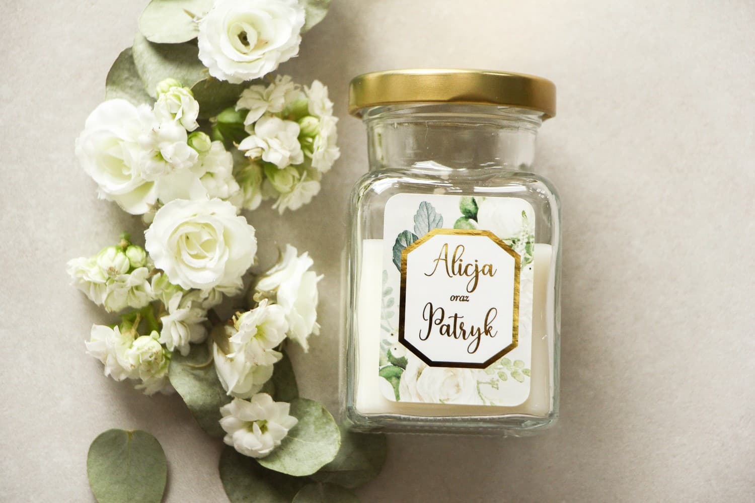 Sojakerze Lotus Nr. 4 – Vergoldetes Gastgeschenk im Glamour-Stil