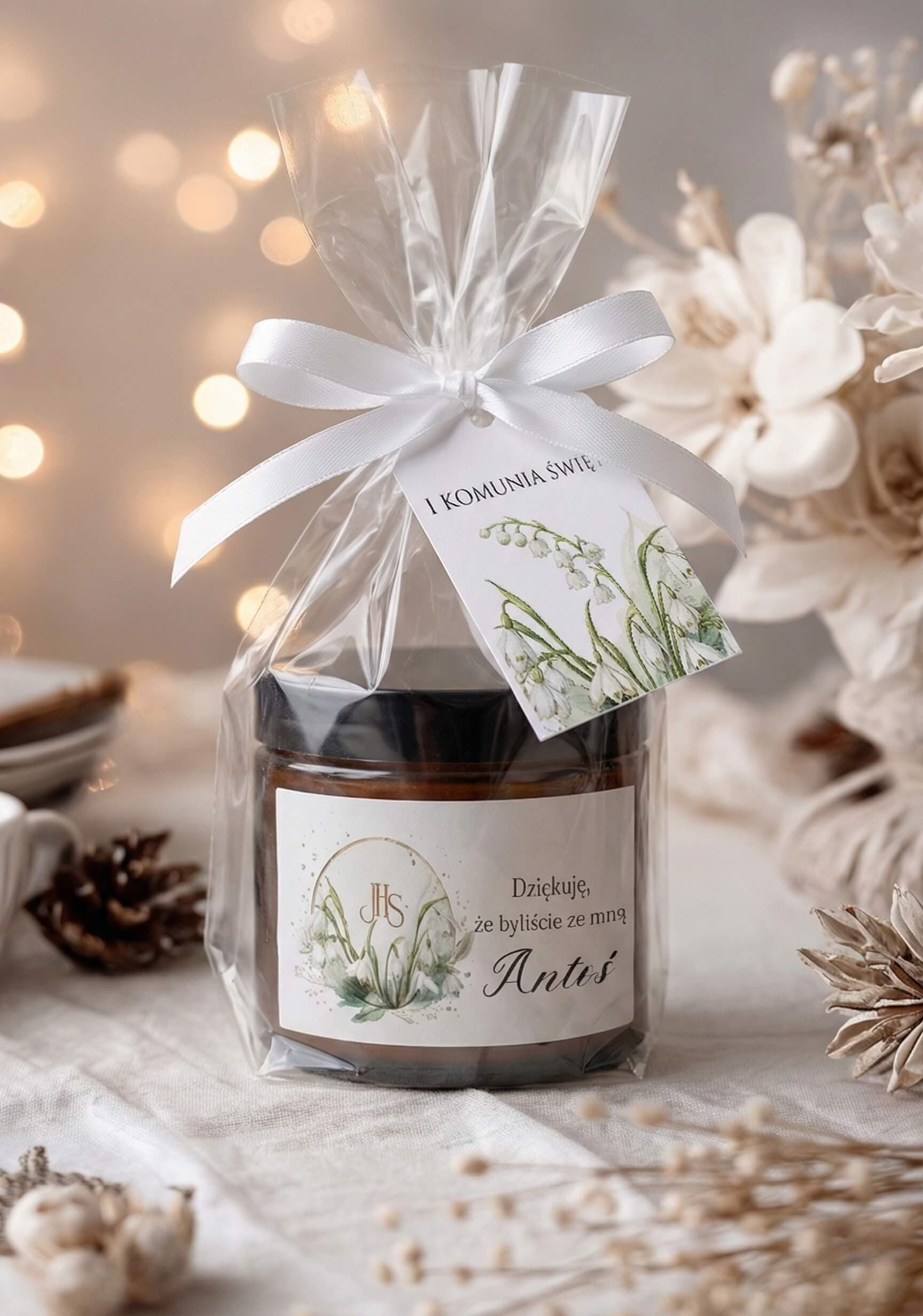 Lukrecja No. 1 Soy Candle – Lily of the Valley Communion Favour