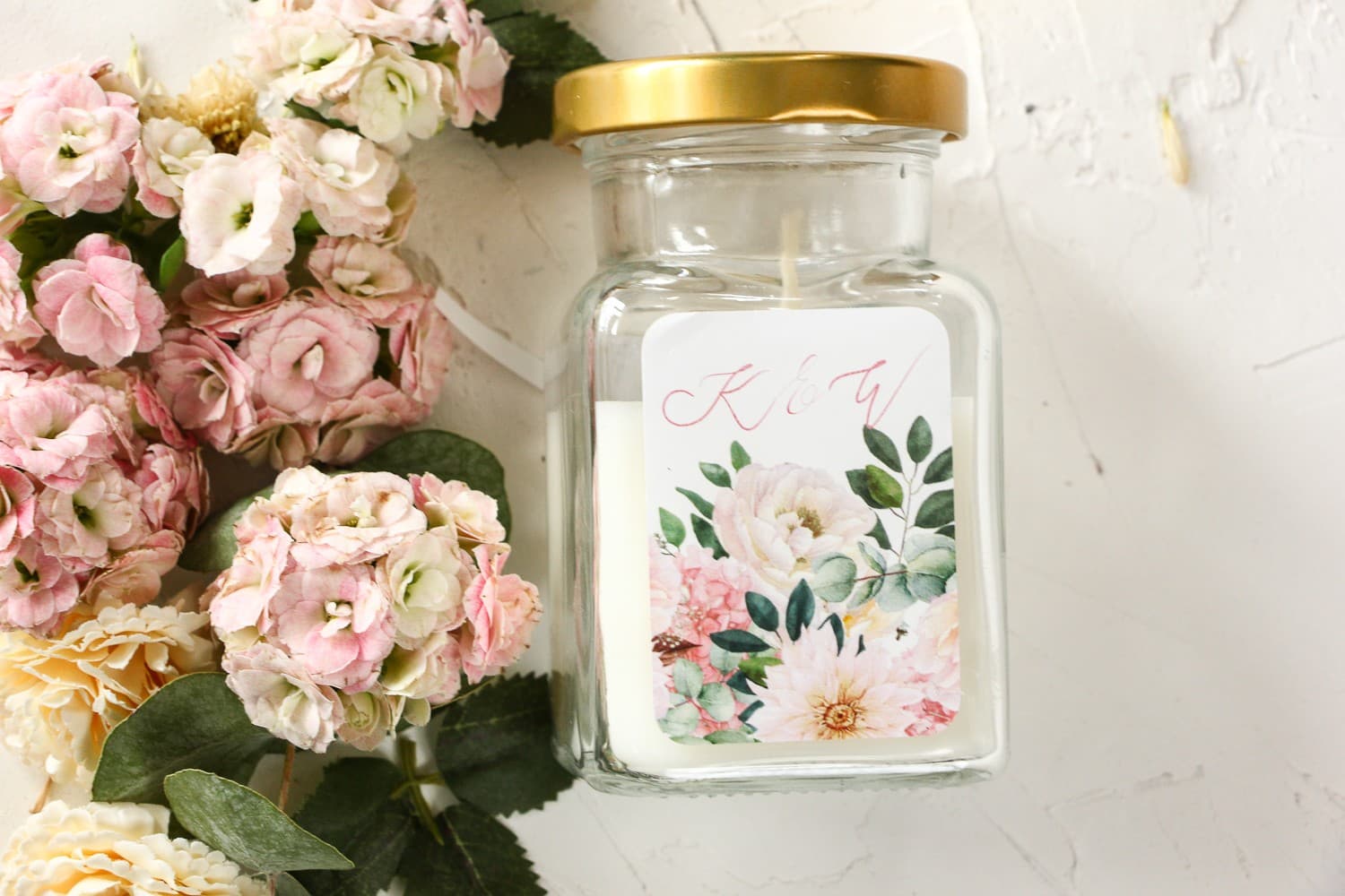 Wenis No. 6 Soy Candle – Peony Wedding Favour