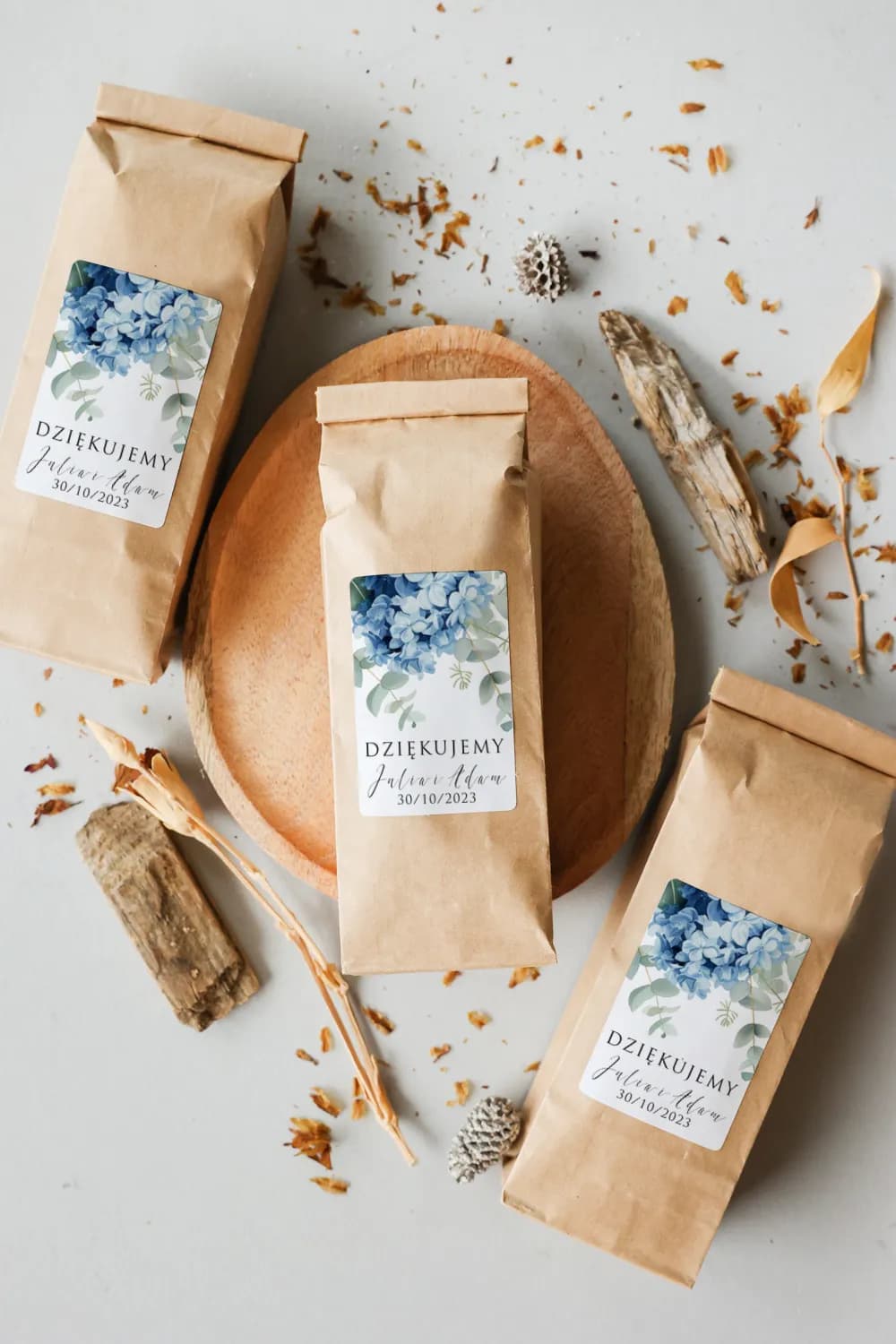 Personalized Sunflower Wedding Tea | Boho Guest Gifts | Impresja No. 4