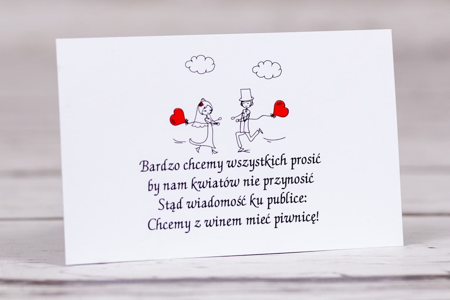 Tarjetas adicionales para invitaciones con dibujo de Novios | Insertos informativos de boda | Bueno nº 5