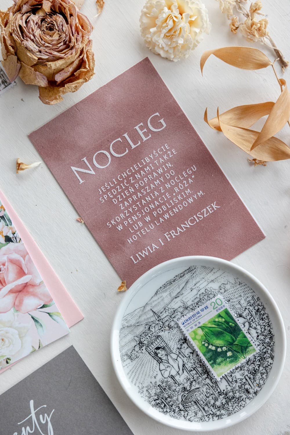 Tarjetas de Agradecimiento de Terciopelo Azul Zafiro | Elegantes Etiquetas para Regalos | Szafirowe nº 15