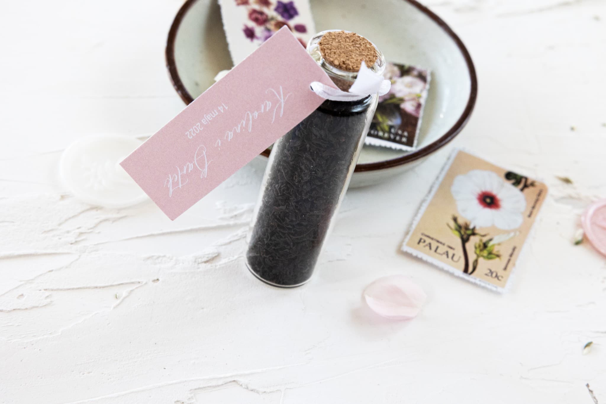 Té en Tubo de Ensayo Regalo para Invitados | Detalles de Boda Originales | Nefryt n.º 1