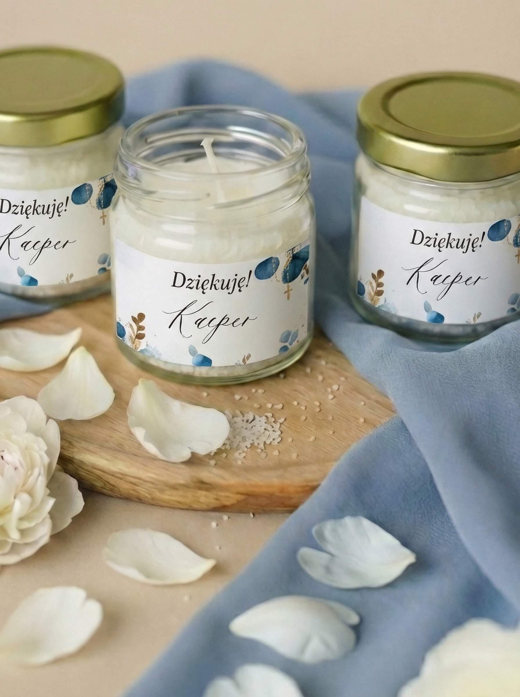 Detalles de comunión para niño – velas de cera vegetal en granos