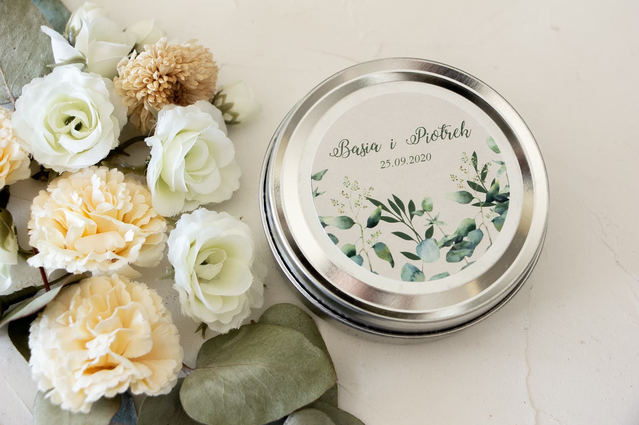 Velas aromáticas con eucalipto en lata | Detalles para Invitados de Boda | Korani n.º 3