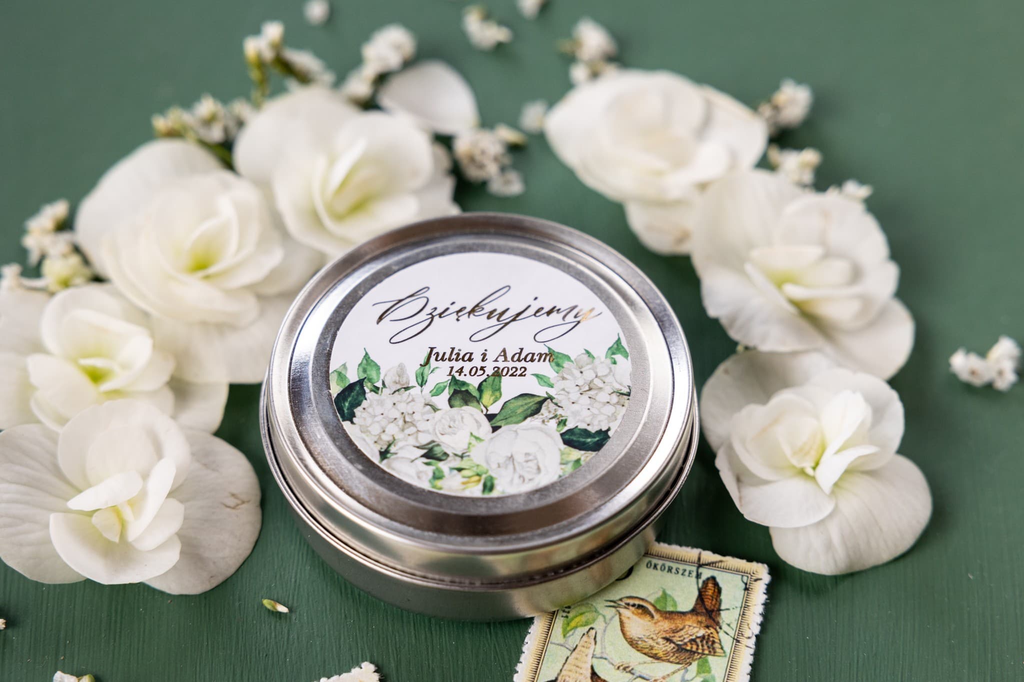 Vela Aromática Rubí n.º 11 – Dorada y Agradecimiento para Invitados