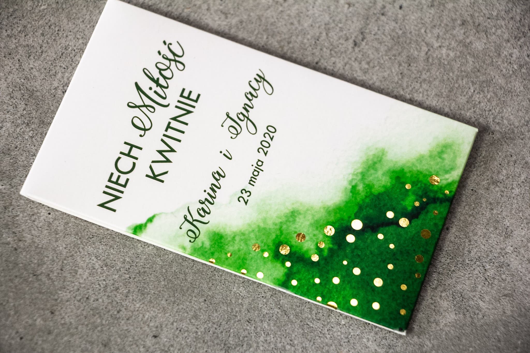 Vergissmeinnicht Samen Vergoldet, Grün Personalisiert | Gastgeschenke zur Hochzeit | Bakarto Nr. 4