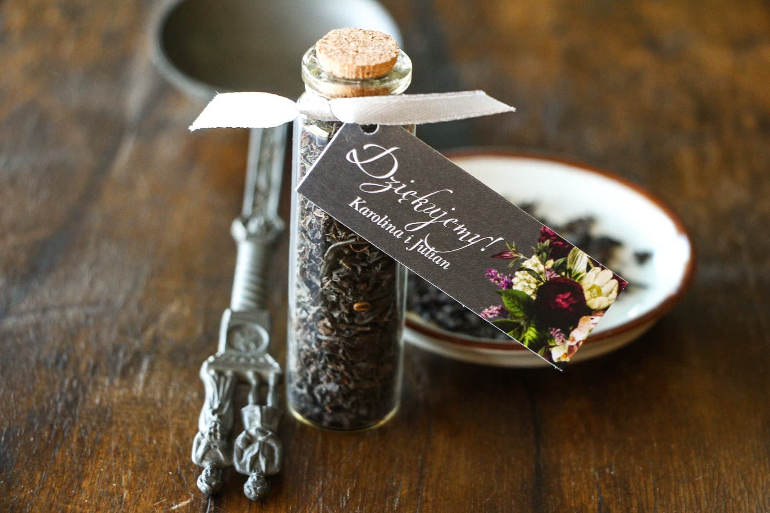 Vintage Tea Glass Vial Wedding Favours | Unique Guest Gifts | Ethereal No. 2