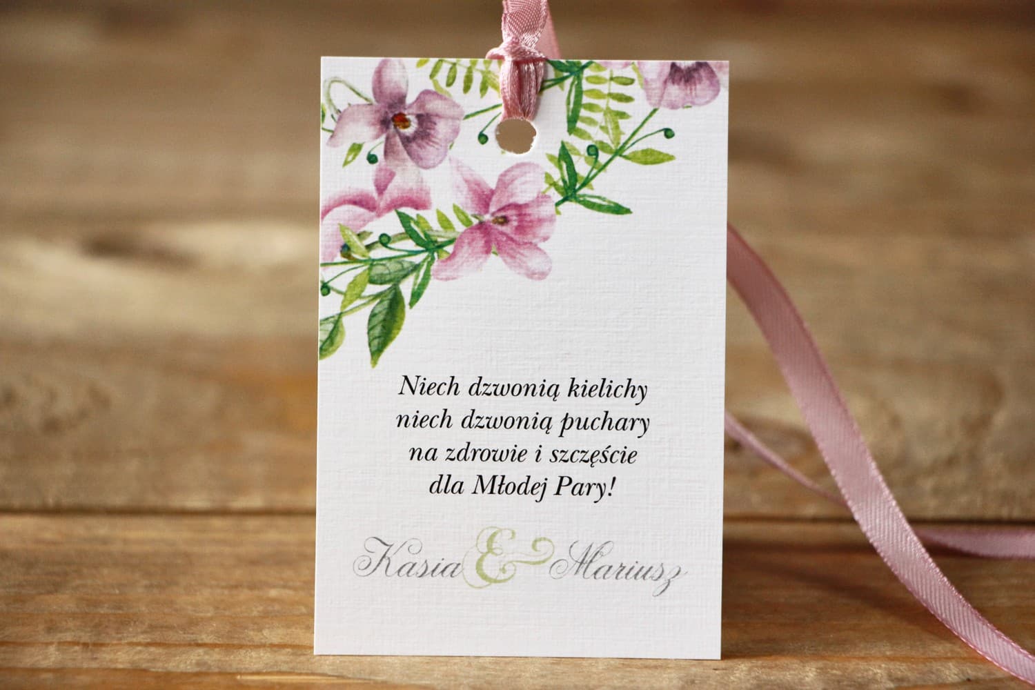 Floral Wedding Vodka Tags | Pansy Spirit Labels | Painted Flowers No. 26