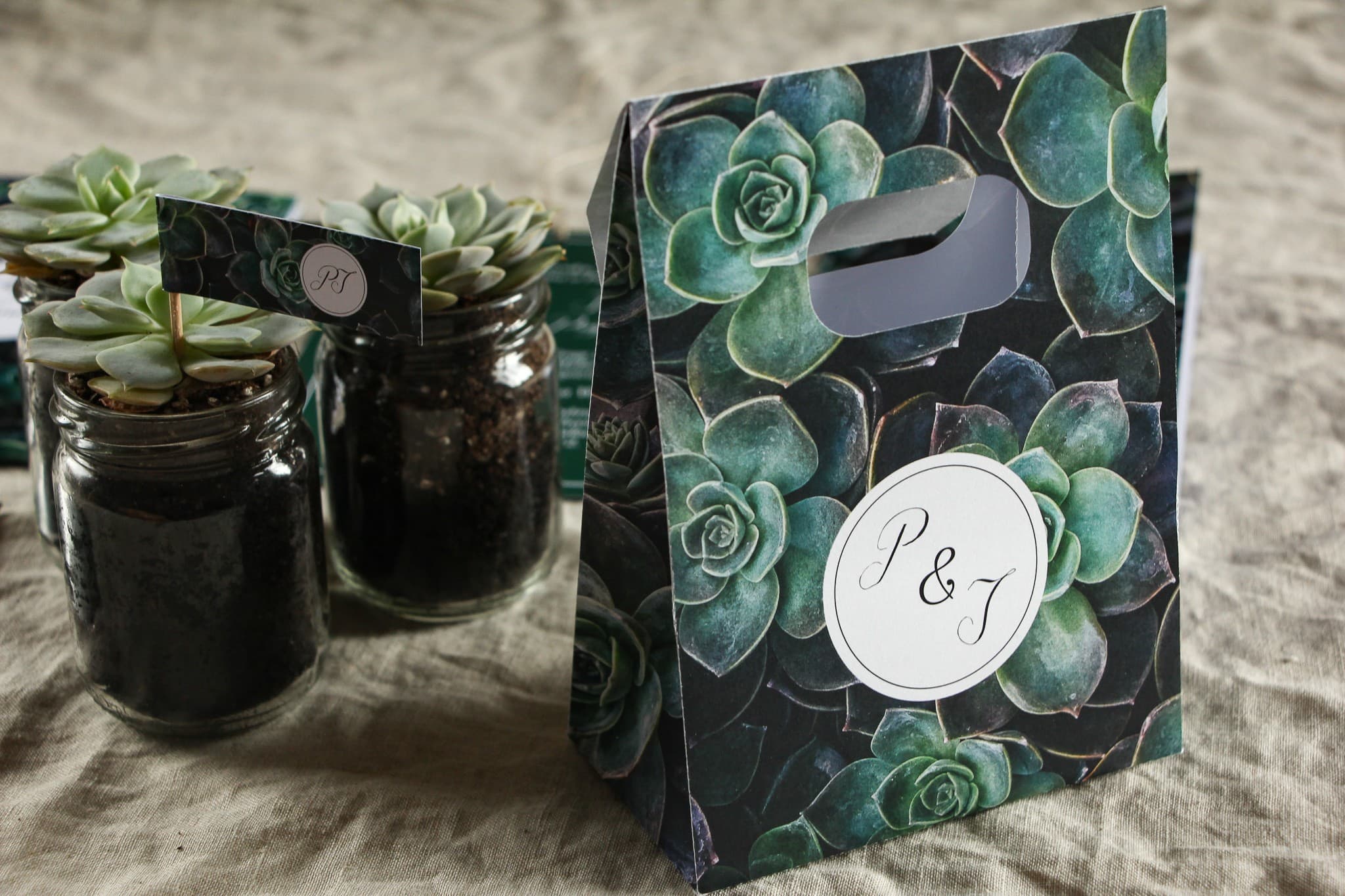 Eucalyptus Wedding Favour Bags | Personalized Wedding Favours | Botanik No. 3