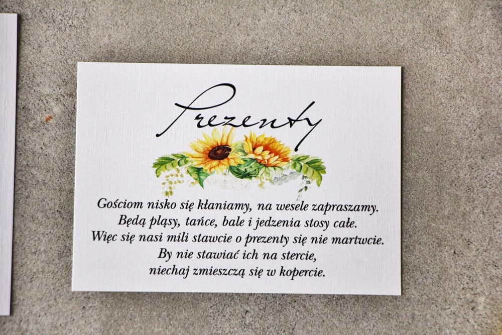 Sunflower Wedding Information Card, Rustic Invitation Insert, RSVP Card | Pistachio No. 13
