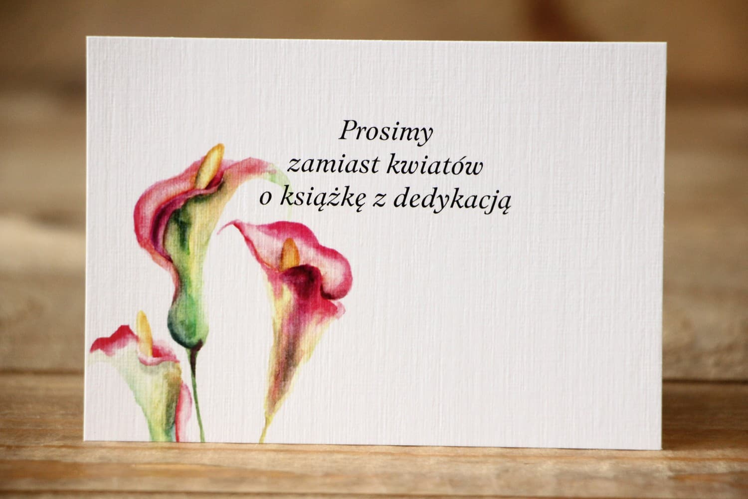 Wedding Invitation Insert: Money Poem, Gift Request | Calla Lily Design | Painted Flowers No. 25