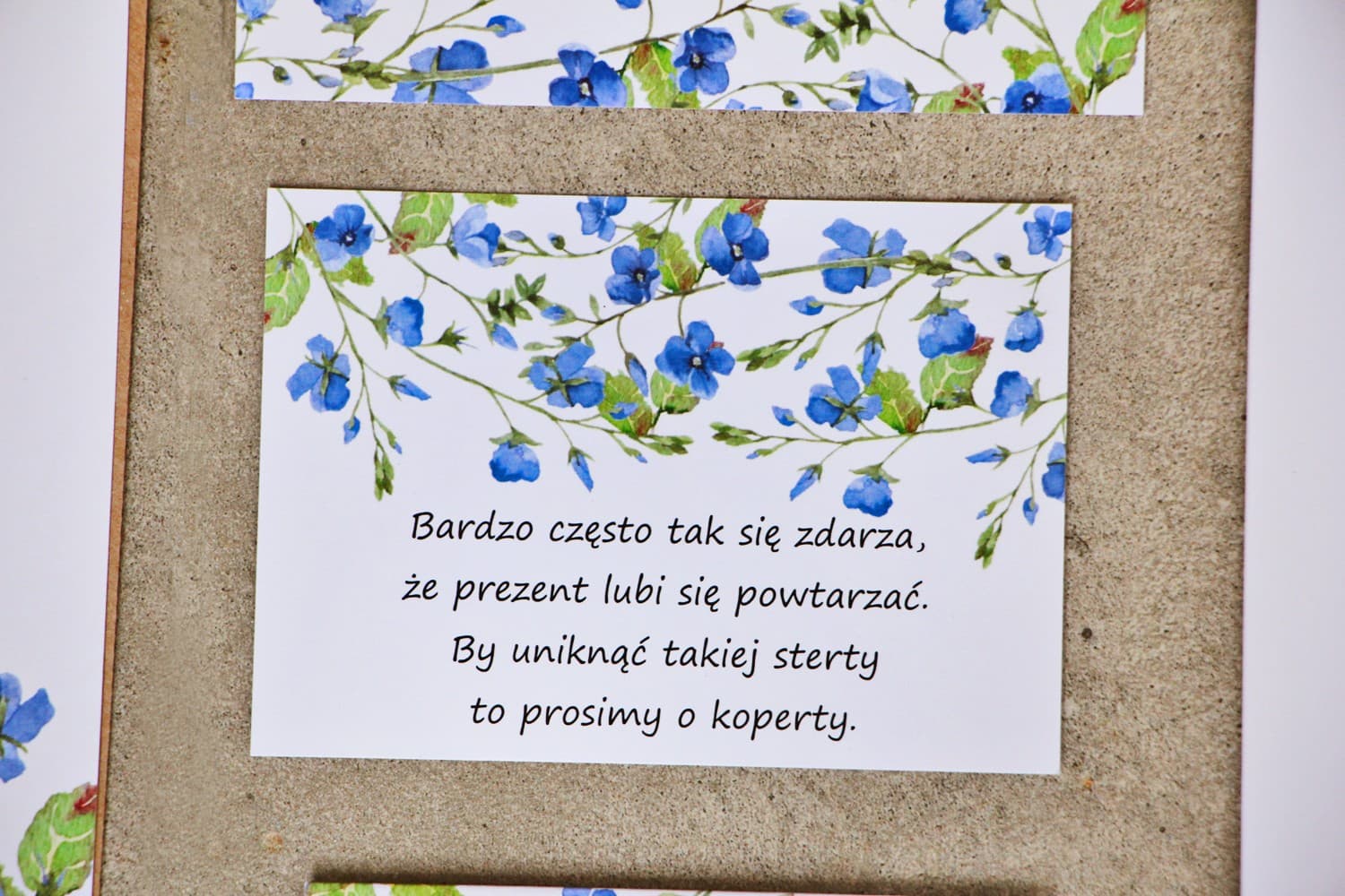 Forget-Me-Not Invitation Insert, Watercolor Detail | Wedding Invitation Information Card | Sorento No. 4
